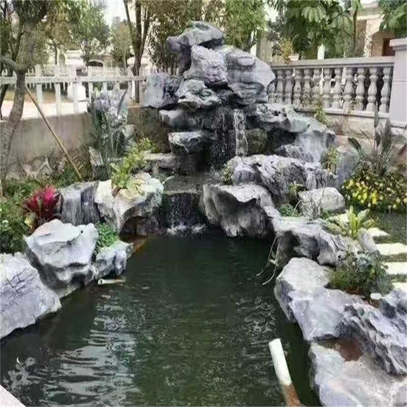 焉耆庭院假山鱼池图片